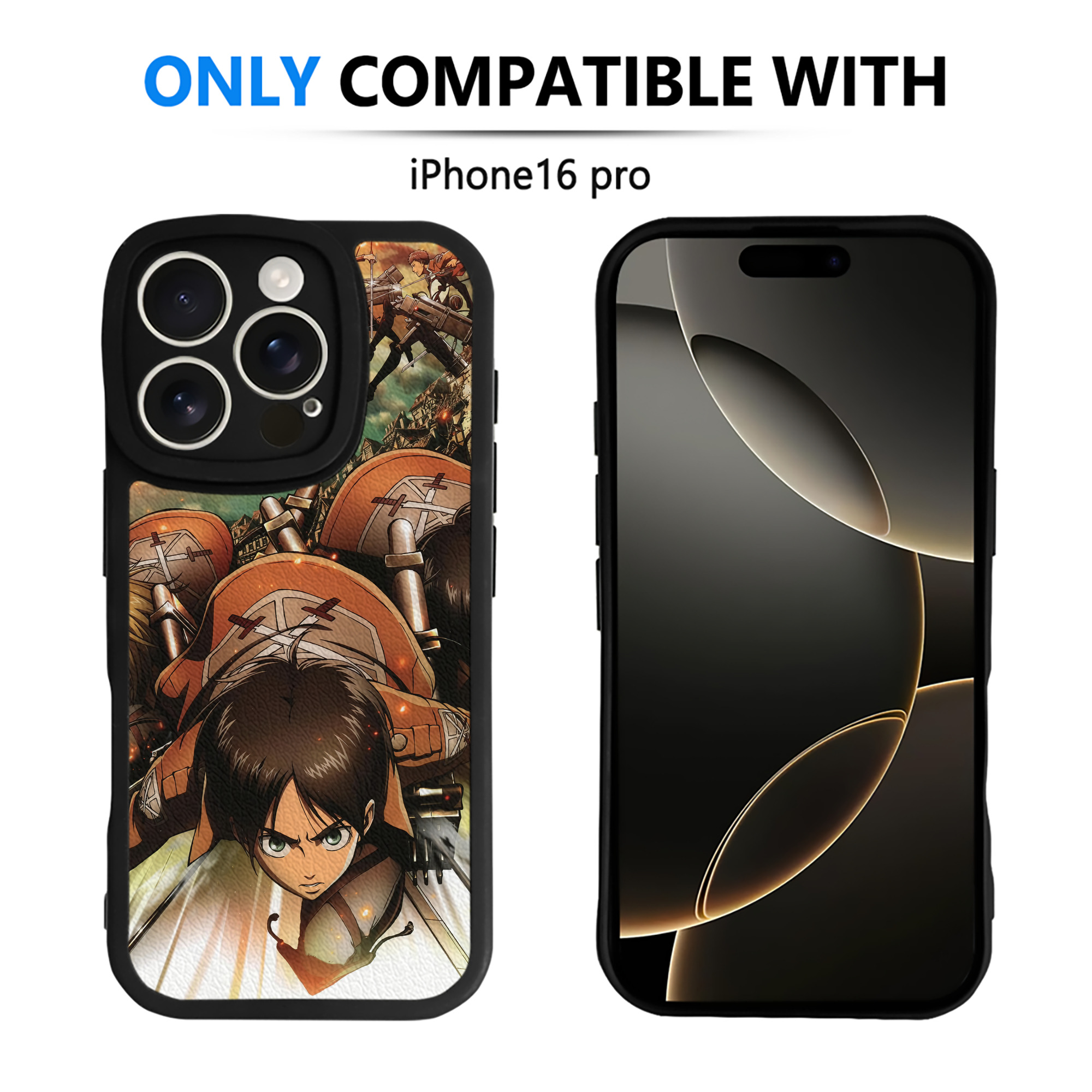 （画像用） 進撃の巨人 Attack on Titan 【iPhone 16シリーズ対応】シリコンスマホケース（レザー調） 材質：シリコン
